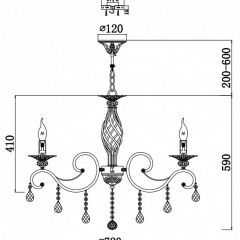 Подвесная люстра Maytoni Grace RC247-PL-08-R | фото 3