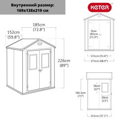 Сарай Манор 6*5 TWF (два окна на фасаде) MANOR 6x5 DD (two windows at the front) | фото 2