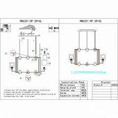 Люстра на штанге iLamp King RM6201-8P CR+CL | фото 2