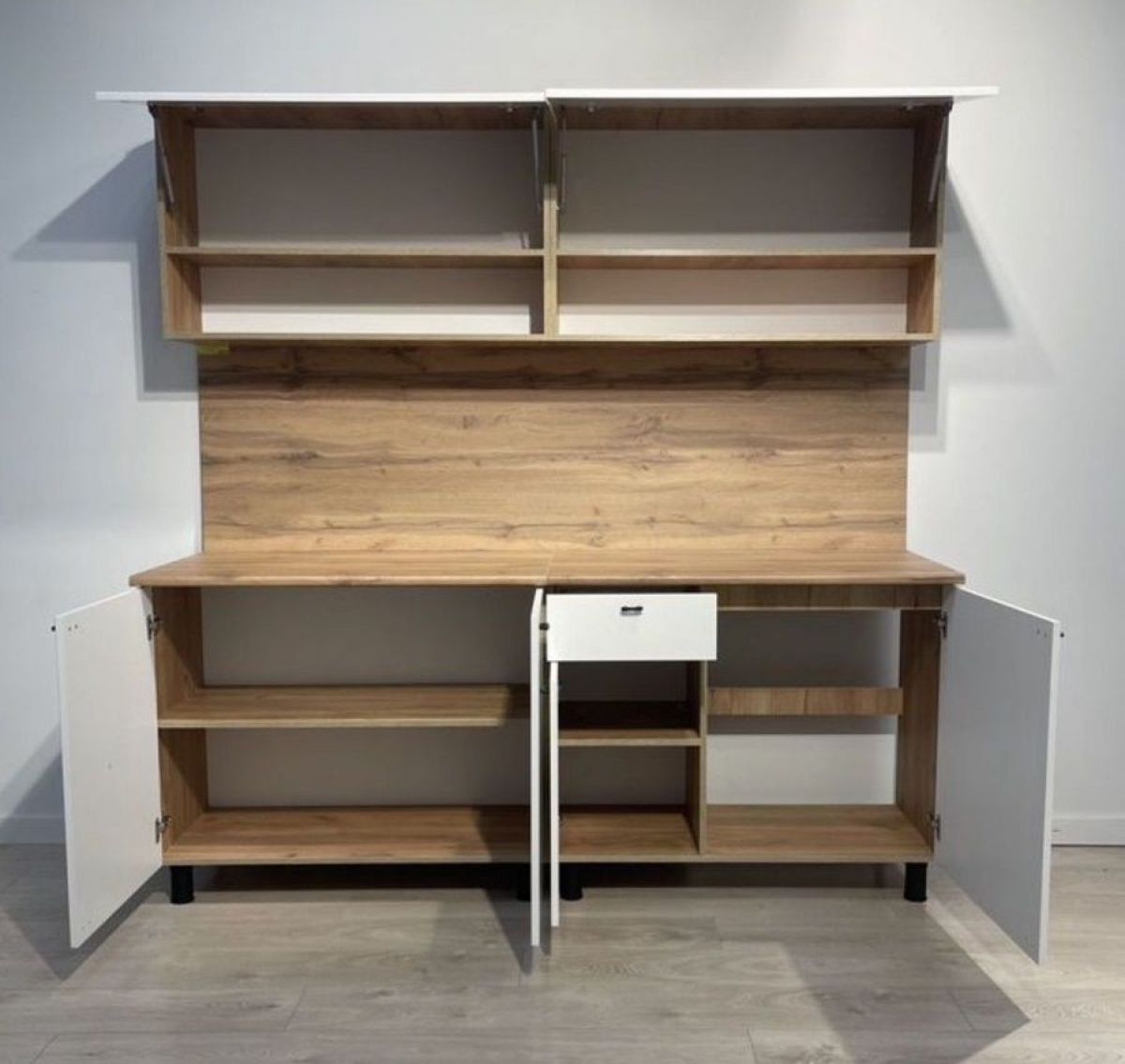 Кухонный гарнитур «Монако» 2.0 м Серия 2 МДФ с фрезеровкой (Дуб Золотой/Графит) | фото 7