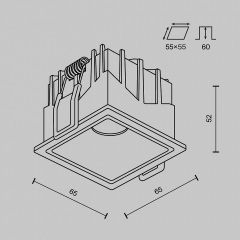 Встраиваемый светильник Maytoni Alfa LED DL043-01-10W4K-SQ-B-1 | фото 11