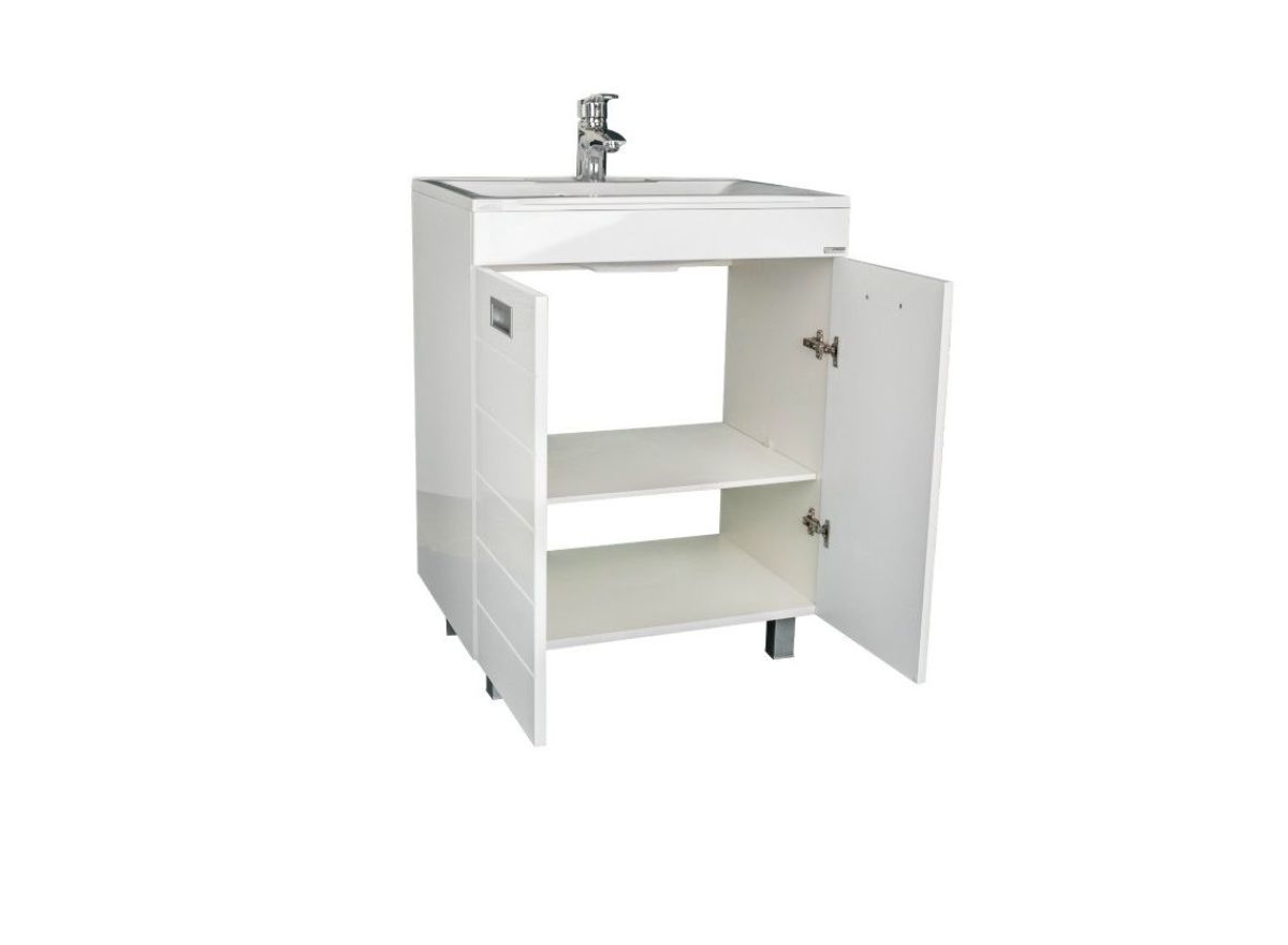 Тумба под умывальник Elen 65 Cube без ящика Домино (DC5002T) | фото 2