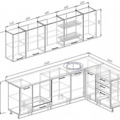 Кухонный гарнитур угловой Бланка 2600х1600 (Стол. 26мм) | фото 2